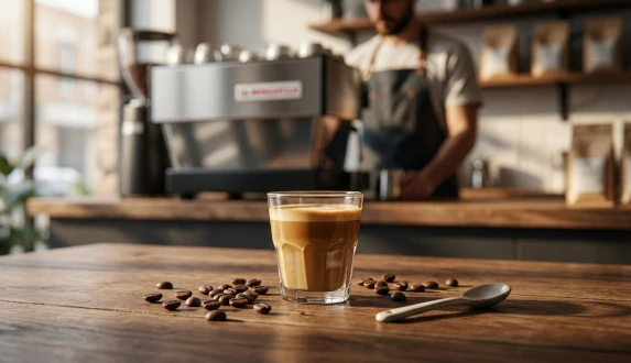 Kawa cortado w filiżance – hiszpańska kawa z mlekiem w stylu cortado