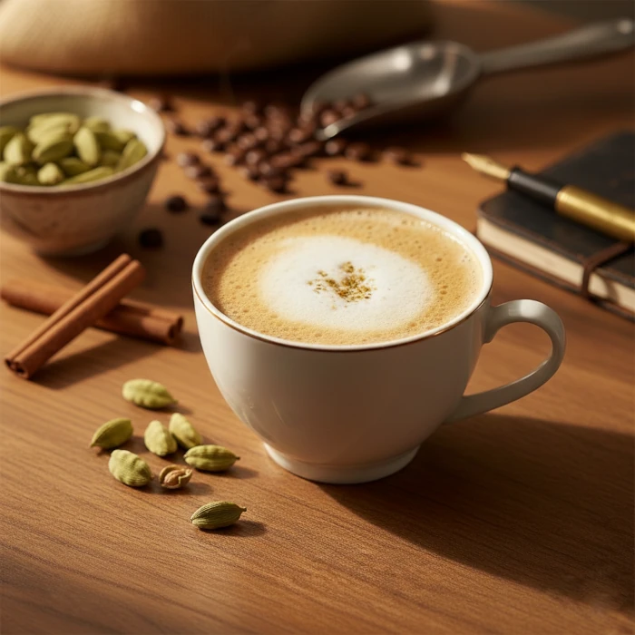 Przepis na kawę z kardamonem – filiżanka aromatycznej kawy ze świeżym kardamonem