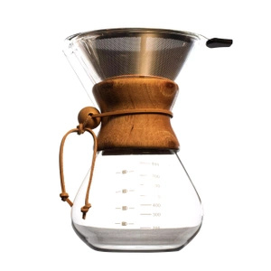 Chemex‑style coffee maker 800 ml + reusable filter