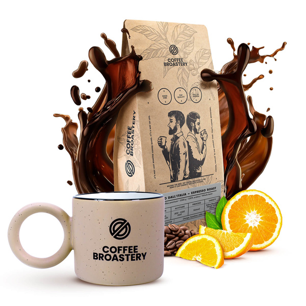 Coffee Broastery Set: Amico dall'Italia Espresso Roast Coffee + Mug