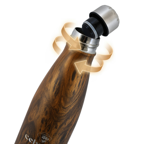 Cebador Thermoflasche 500 ml – Holzfarbe
