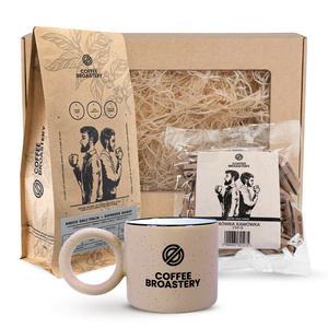 Coffee Broastery Geschenkset: Amico dall'Italia Kaffee + Kaffee-Milchkaramellen + Becher