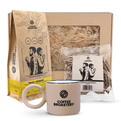 Coffee Broastery Gift Set: Brazil Cerrado Coffee + Milk Fudge + Mug