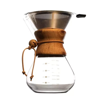Chemex‑style coffee maker 800 ml + reusable filter