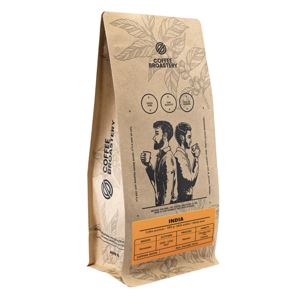 Coffee Broastery - Whole Bean Coffee India Karnataka Premium 1kg